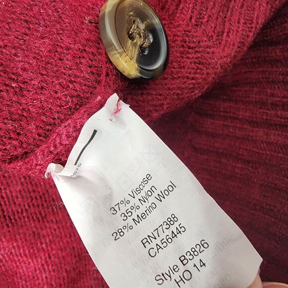 J.Crew Women Pullover Sweater Size M Merino Wool Blend 2 Pocket Minimalist B3826 - Picture 8 of 8